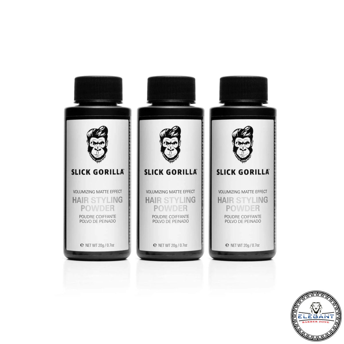 SLICK GURILA 3 x Hair Styling Powder Elegant Barber Zone