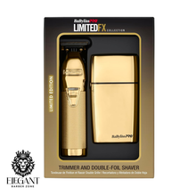 Load image into Gallery viewer, BaBylissPRO Gold LimitedFX Professional Trimmer & Double Foil Shaver Set Combo