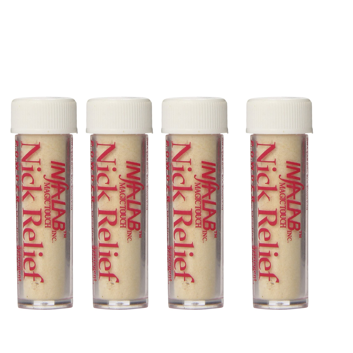 Infalab Nick Relief Styptic Powder, 4 Count Elegant Barber Zone