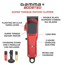 Load image into Gallery viewer, Gamma+ Boosted Cordless Hair Clipper w/Super Torque Motor