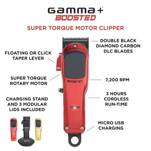 Gamma+ Boosted Cordless Hair Clipper w/Super Torque Motor