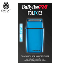 Load image into Gallery viewer, BaBylissPRO FOILFX02 Cordless Blue Metal Double Foil Shaver