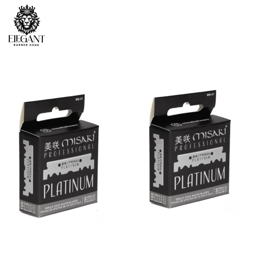 MISAKI Professional Platinum Single Edge Razor Blades 2 pack