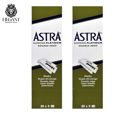 Astra Superior Platinum Double Edge Shaving Razor Blades 200 Pcs