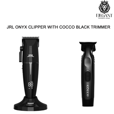 JRL ONYX CLIPPER WITH COOCCO TRIMMER BLACK