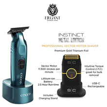 Load image into Gallery viewer, Stylecraft Instinct Metal Edition SHAVER WITH COCCO TRIMMER DARK TEAL