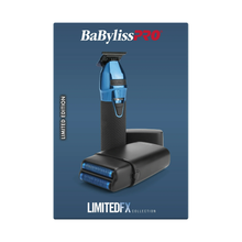 Load image into Gallery viewer, BaBylissPRO Limited Edition LimitedFX Trimmer &amp; Double-Foil Shaver Prepack (Black + Blue)