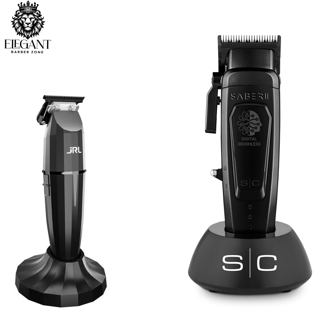 StyleCraft Saber II clipper black with jrl onyx trimmer