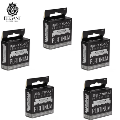 MISAKI Professional Platinum Single Edge Razor Blades- 5 pack