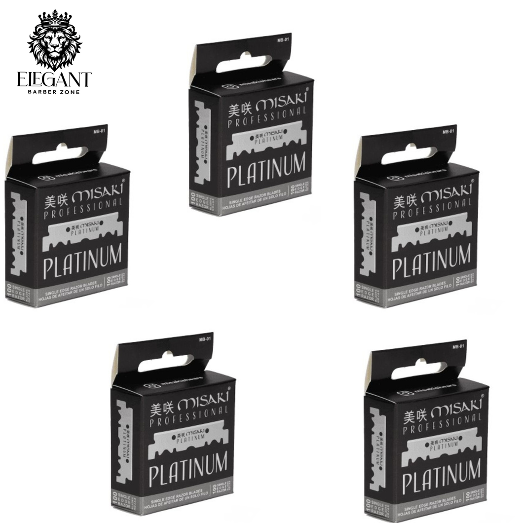 MISAKI Professional Platinum Single Edge Razor Blades- 5 pack