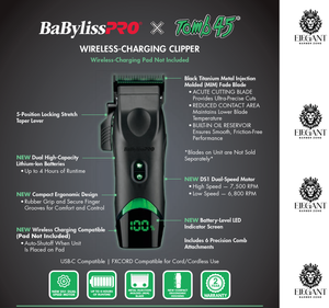 Babyliss Fx Tomb45 Clipper with Wireless Charging