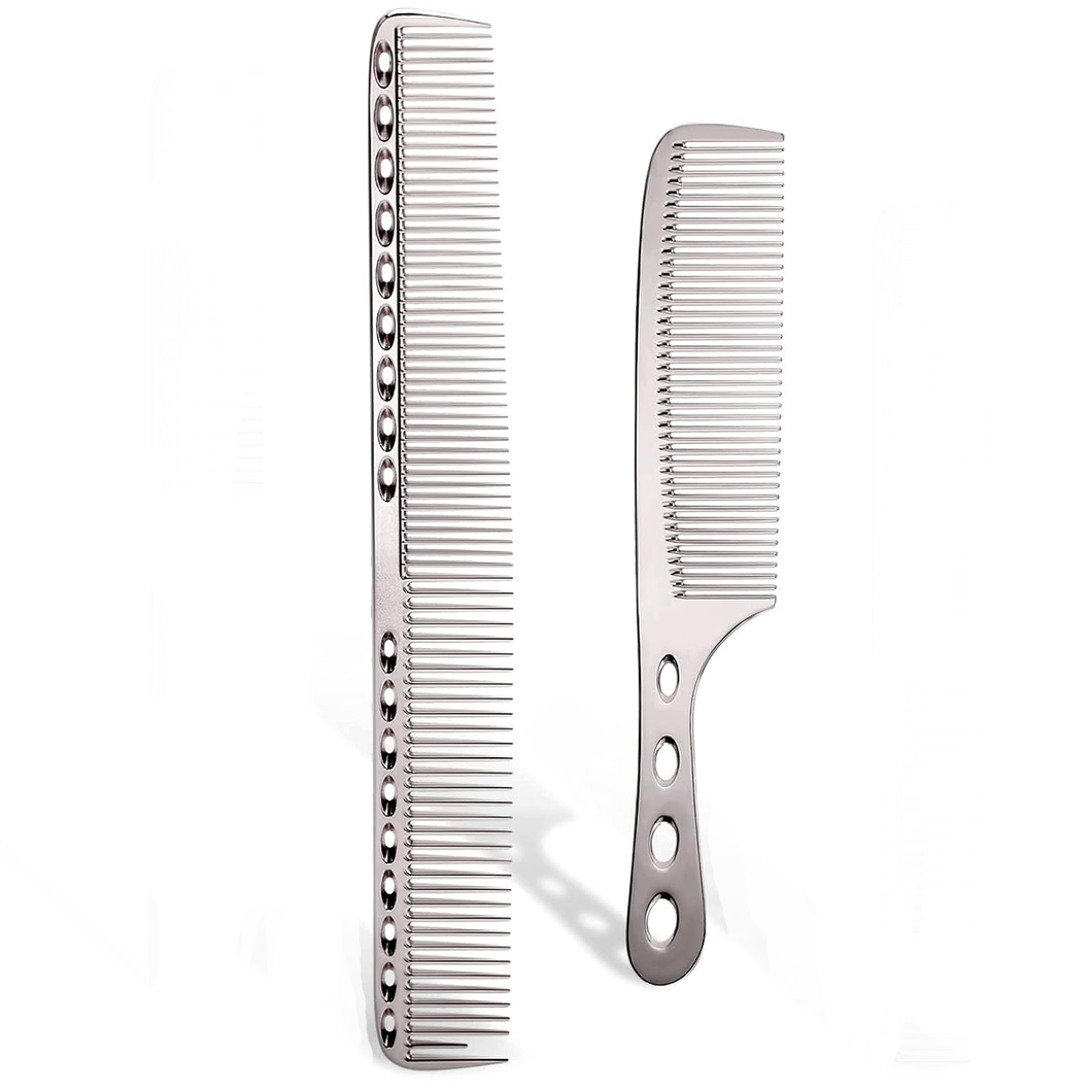 Barber Aluminum Comb Set silver matt