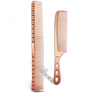 Barber Aluminum Comb Set rose gold