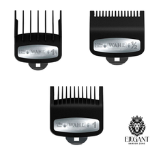 Load image into Gallery viewer, WAHL PREMIUM CUTTING GUIDE WITH METAL CLIP 3pcs Set guards