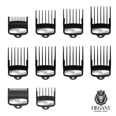 Wahl Premium Cutting Guide Comb with Metal Clip 10 pcs set