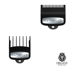 Load image into Gallery viewer, Wahl Premium Clipper Cutting Guides Guards Metal Clip Set #1/2 &amp; #1 1/2