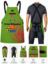 Load image into Gallery viewer, StyleCraft Water-Repellent Barber/Salon Apron w/ Adjustable Straps - Radioactive