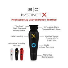 Load image into Gallery viewer, STYLECRAFT Instinct X Metal Trimmer Cordless Hair Trimmer with IN2 Vector Motor