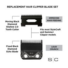 Load image into Gallery viewer, Echo Black DLC Clipper Blade and Shallow Tooth 2.0 Cutter