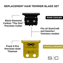 Load image into Gallery viewer, Stylecraft X-PRO PRECISION GOLD TITANIUM WITH BLACK DIAMOND CARBON DLC THE ONE PRECISION DEEP TOOTH CUTTER SET