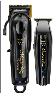 Wahl Professional | 5-Star Series Cordless Barber Combo | Includes 5-Star Black Magic Clip & 5-Star Black Detailer Li