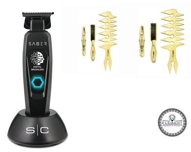 StyleCraft Saber Cordless Hair Trimmer W/Digital Brushless Motor Black-