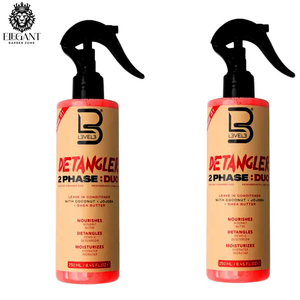 L3vel3 2 Phase Detangler Spray- 2 bottels