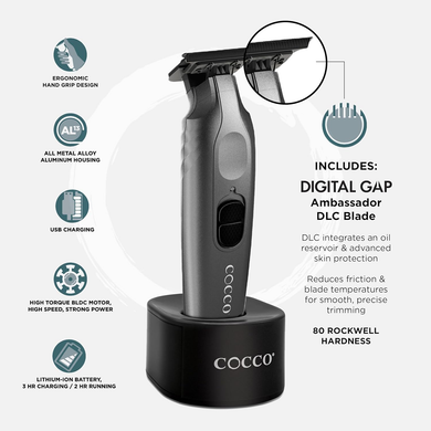 Cocco Veloce Pro Trimmer Digital Gap Ambassador DLC BladeMatte Grey