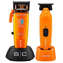 Load image into Gallery viewer, saber clipper  with cocco trimmer orange collection- free shipping online only