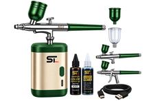 Load image into Gallery viewer, Supreme Trimmer Cordless Barber Airbrush Hairline Enhancement Kit green