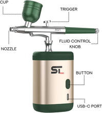 Load image into Gallery viewer, Supreme Trimmer Cordless Barber Airbrush Hairline Enhancement Kit green
