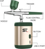 Supreme Trimmer Cordless Barber Airbrush Hairline Enhancement Kit green
