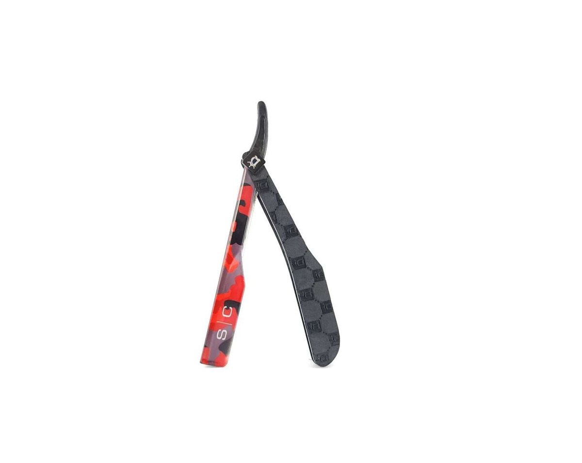 StyleCraft x Deluxe Line Professional Barber Straight Razor Camo Red ...