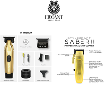 Load image into Gallery viewer, Saber 2 Gold Clipper with Cocco trimmer gold combo deal - free shipping