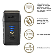 Load image into Gallery viewer, Gamma+ UNO Single Foil Shaver with Wahl 5 Star Series Vanish Double Foil