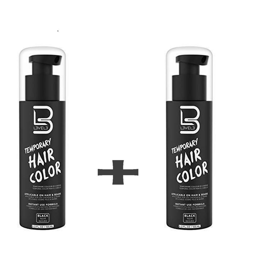 L3VEL3  Beard Color spray  - Black Dye brush included 2 set