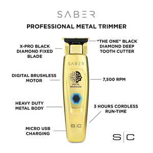 StyleCraft Saber Cordless Hair Trimmer With Digital Brushless Motor SC405G