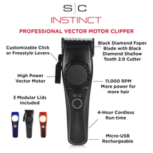 Load image into Gallery viewer, STYLECRAFT Instinct Professional Vector Motor Cordless Hair Clipper with Intuitive Torque Control