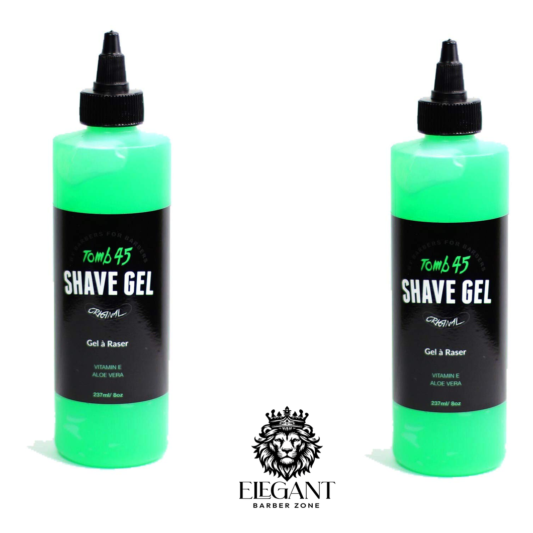 Tomb45 Shave Gel Vitamin E Aloe Vera Original 8oz (2 pcs )