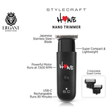 Load image into Gallery viewer, Stylecraft Pro Homie Nano Trimmer USB-C Rechargeable with free stand