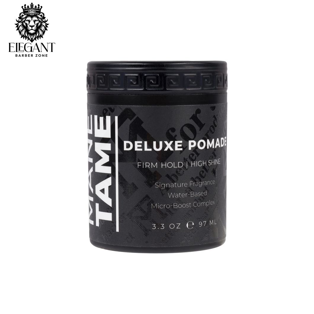 MANE TAME Professional Men's Grooming Deluxe Pomade – Medium Hold, High Shine 3.3oz