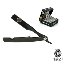 Load image into Gallery viewer, Irving Cerakote Black/Black with Derby Premium Single Edge Razor Blades