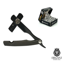 Load image into Gallery viewer, Irving Cerakote Black/Black with Derby Premium Single Edge Razor Blades