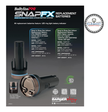 Load image into Gallery viewer, SnapIn/Snap Out High Capacity Lithium Replacement Battery for FX890 Clipper