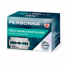 Load image into Gallery viewer, Personna Gem Double Edge Razor Blades 100ct