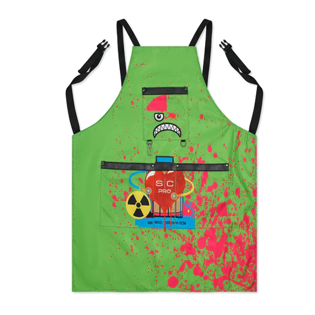 StyleCraft Water-Repellent Barber/Salon Apron w/ Adjustable Straps - Radioactive