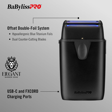 Load image into Gallery viewer, BaBylissPRO UVFOIL Matte Black UV Double-Foil Shaver FXLFS2MB