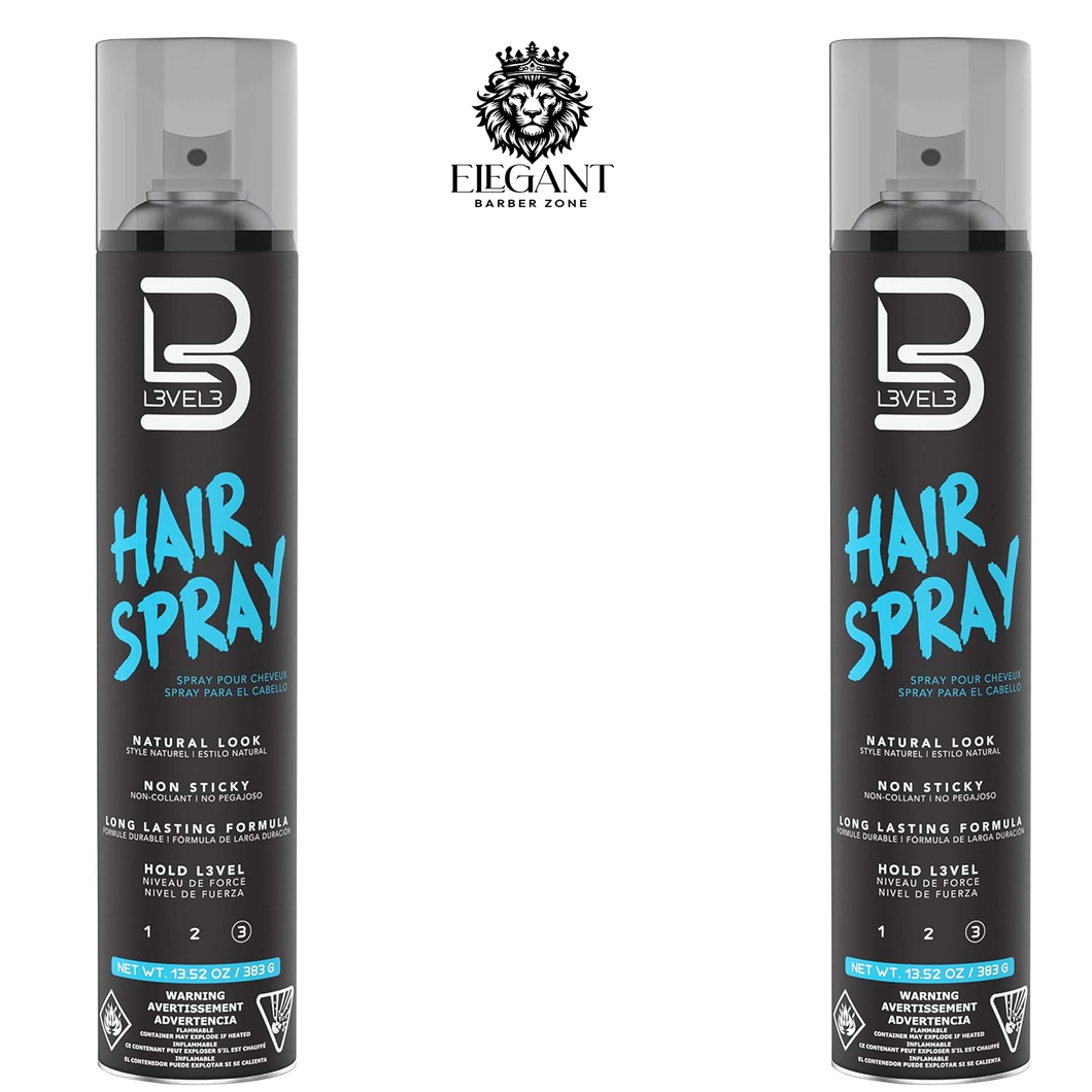 Level 3 Hair Spray - Long Lasting and Strong Hold Hair Spray- pack of 2