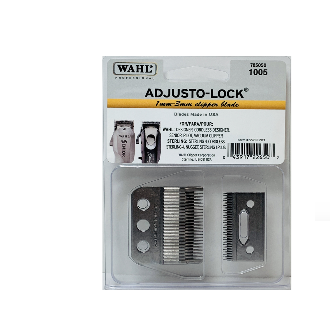 Wahl 1005 Adjusto-Lock 1mm-3mm Clipper Blade 3 Hole For Designer and  Senior