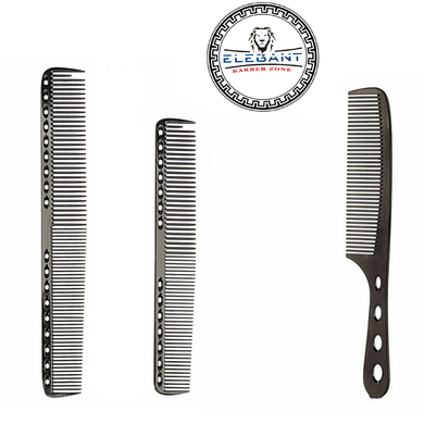 Aluminum Metal Barber Stylist Clipper Comb Salon Set For Cutting-black